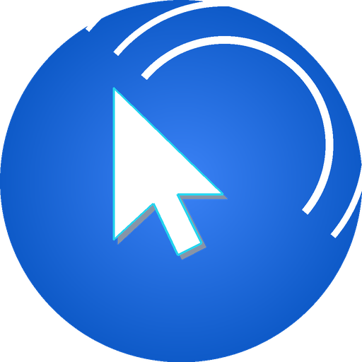 Primer Click — logotipo de cursor con ondas de click